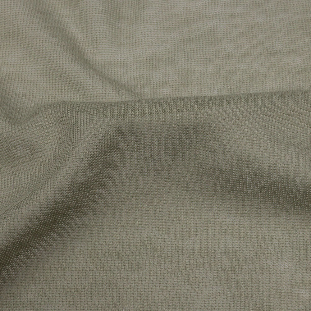 Famous Designer Light Sage Lightweight Cotton Interlock Knit Detail
