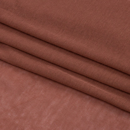 Famous Designer Light Rust Lightweight Cotton Interlock Knit Folded
