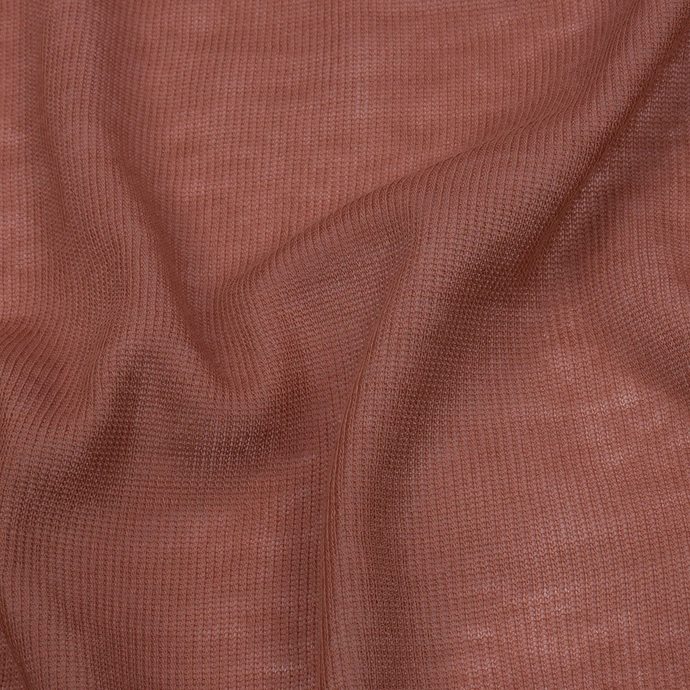Famous Designer Light Rust Lightweight Cotton Interlock Knit Detail