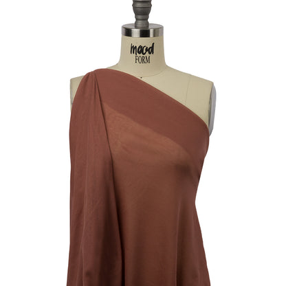 Famous Designer Light Rust Lightweight Cotton Interlock Knit Drape