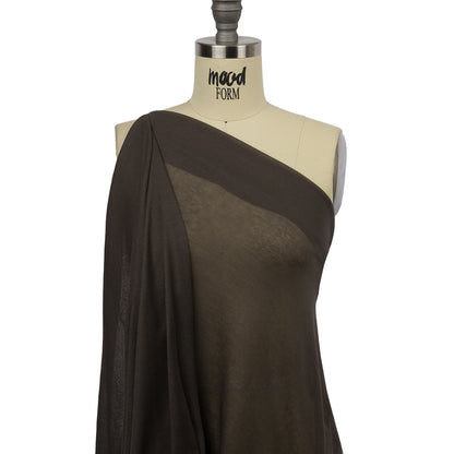 Famous Designer Khaki Lightweight Cotton Interlock Knit Drape