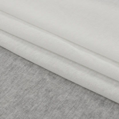 Famous Designer White Lightweight Cotton Interlock Knit Folded