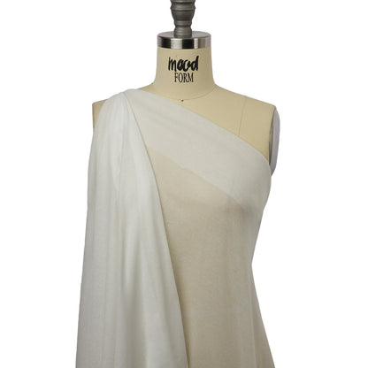Famous Designer White Lightweight Cotton Interlock Knit Drape