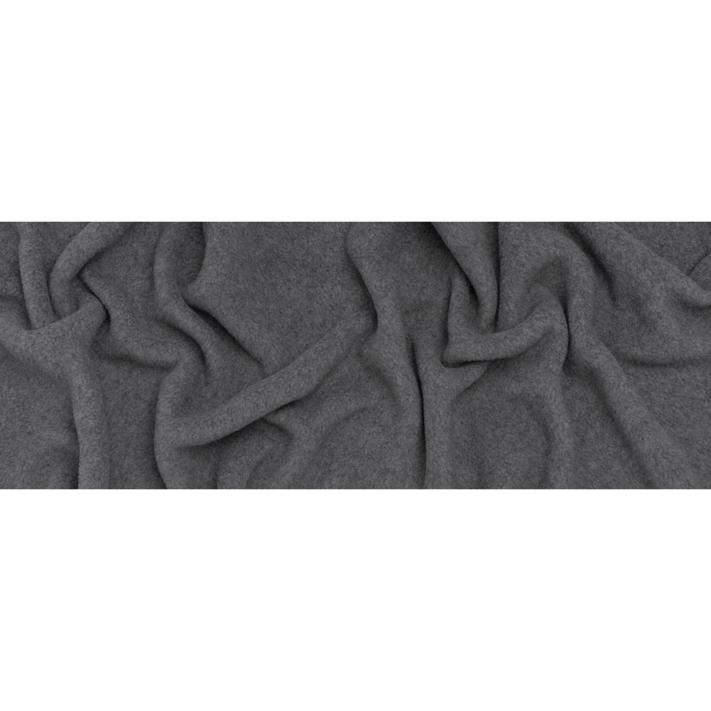 Double Faced Plush Fleece - Heathered Gray - Deadstock