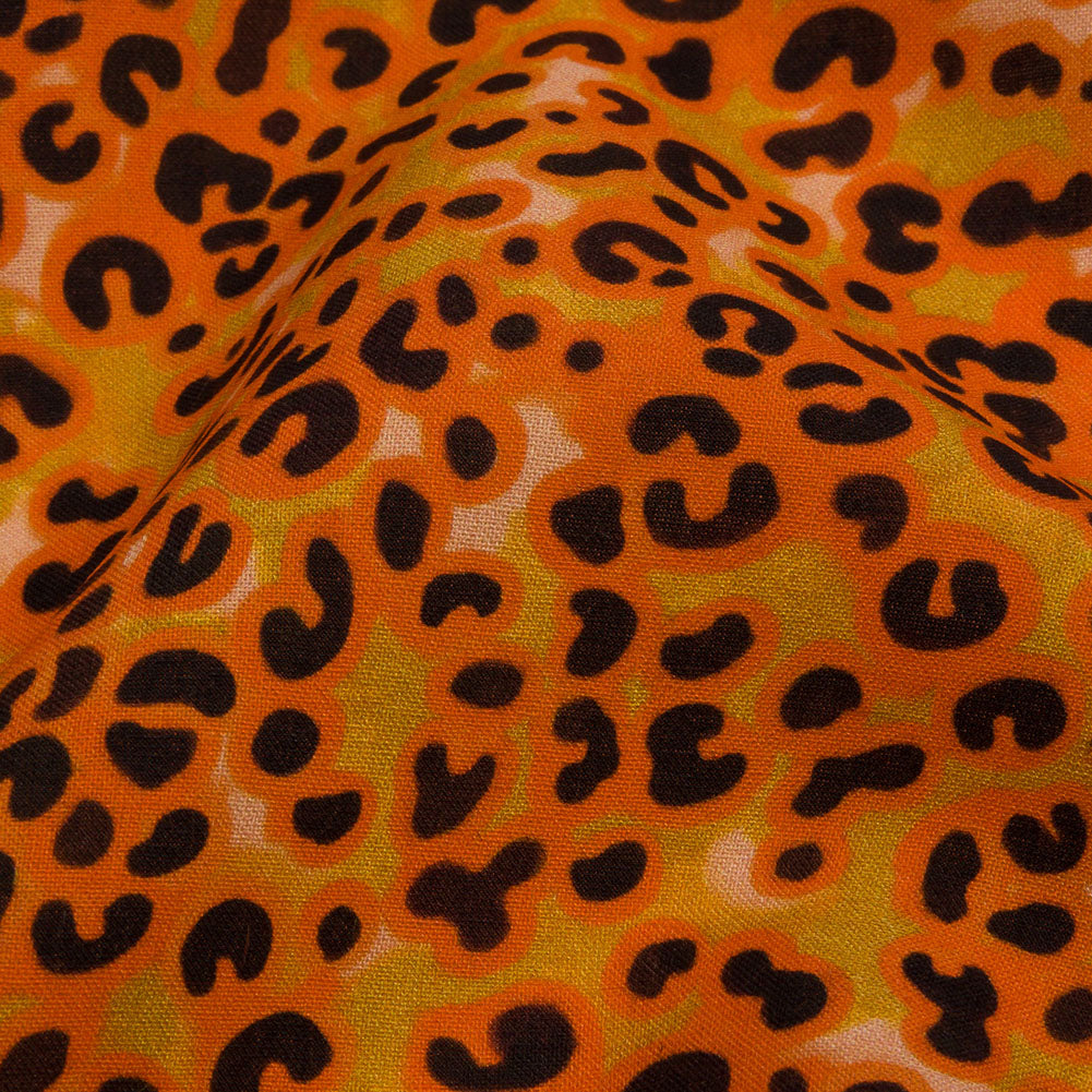 Mood Exclusive Cheetah Bliss Viscose Shirting - Detail
