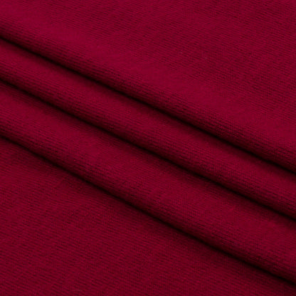Cranberry Brushed Stretch Rayon and Polyester Sweater Knit Folded