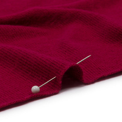 Cranberry Brushed Stretch Rayon and Polyester Sweater Knit Detail
