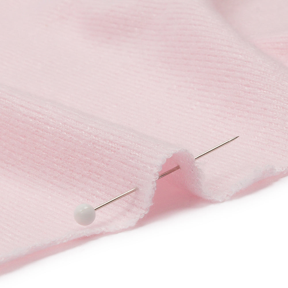 Light Pink Brushed Stretch Rayon and Polyester Sweater Knit Detail