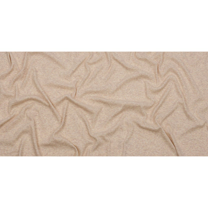 Heathered Beige Stretch Cotton and Rayon 2x2 Rib Knit Full