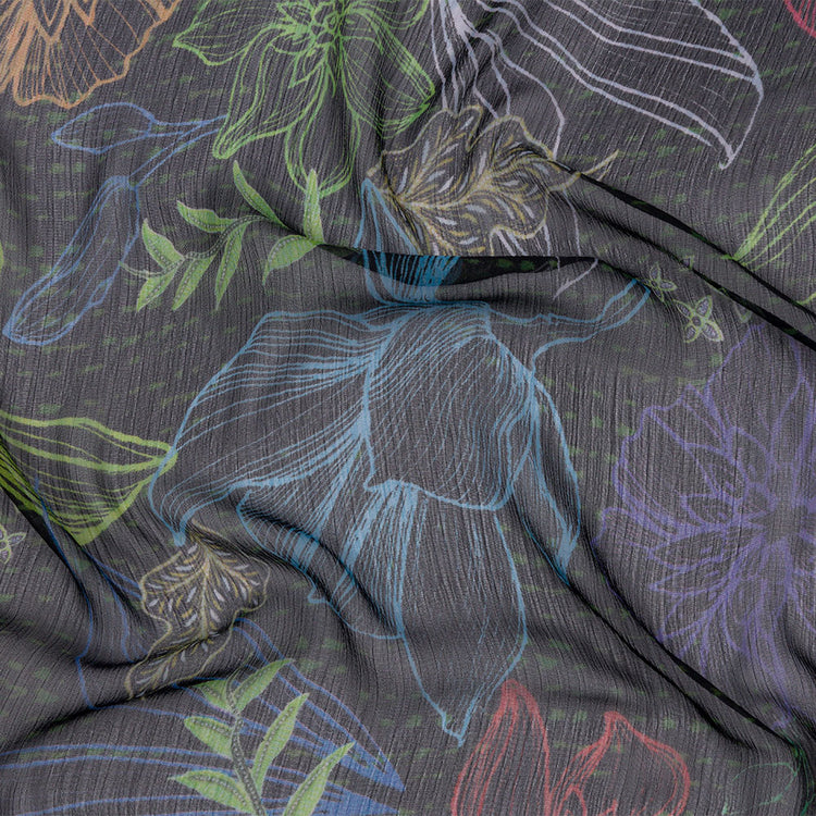 template--25130090922057__main-Mood Exclusive Blue Tunnel of Wonder Crinkled Polyester Chiffon