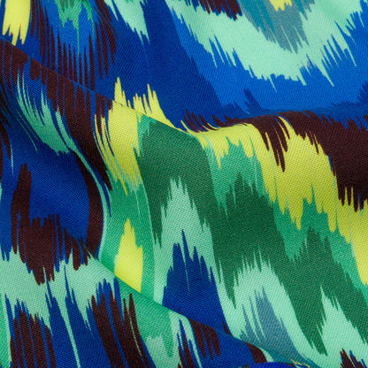 Mood Exclusive Peacock Parade Stretch Sustainable Rayon Batiste Folded