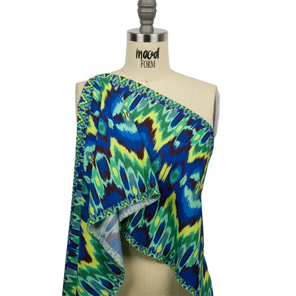 Mood Exclusive Peacock Parade Stretch Sustainable Rayon Batiste Detail