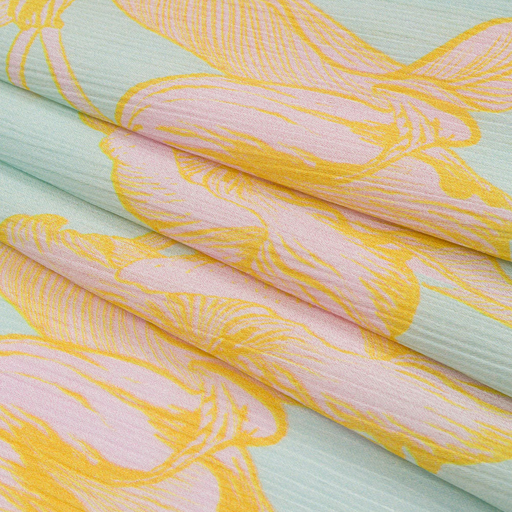 Mood Exclusive Nymphaea Crinkled Polyester Charmeuse Folded