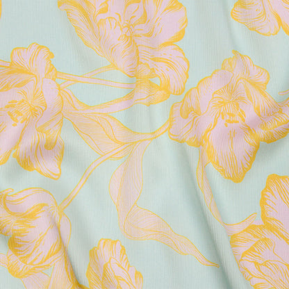 Mood Exclusive Nymphaea Crinkled Polyester Charmeuse