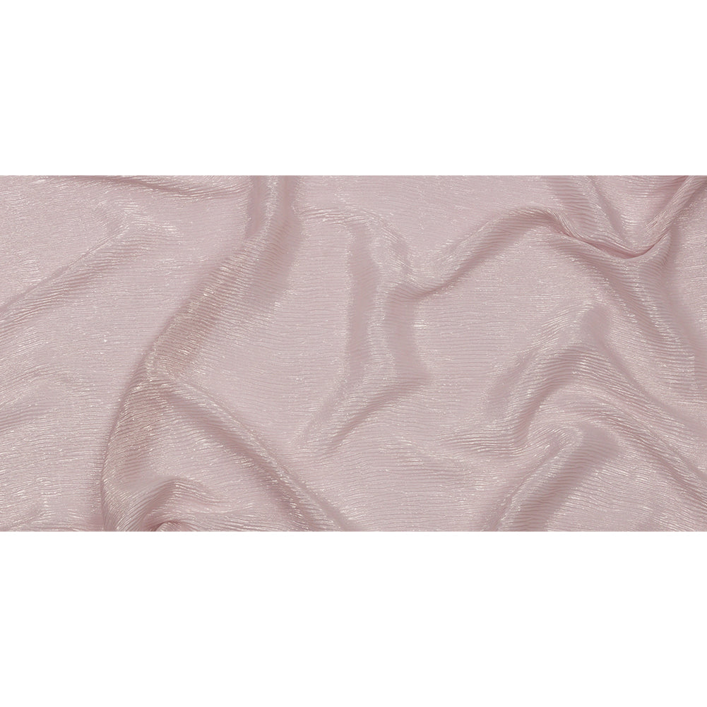 Polyester Chiffon Plisse with All-Over Foil - Pink and Gold - Honey Collection