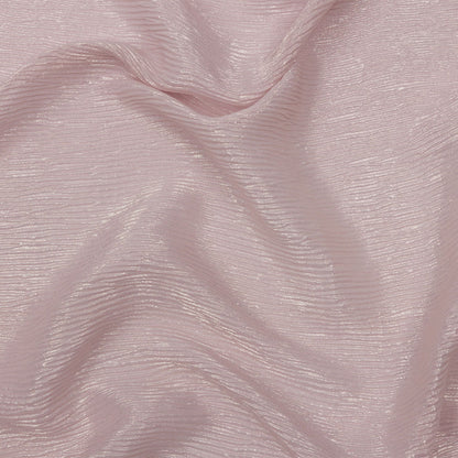 Polyester Chiffon Plisse with All-Over Foil - Pink and Gold - Honey Collection
