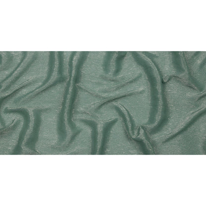 Polyester Chiffon Plisse with All-Over Foil - Green and Gold - Honey Collection