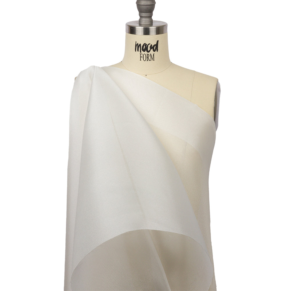 Polyester Twill Organdy - Shimmering Off White - Quinn Collection - Drape