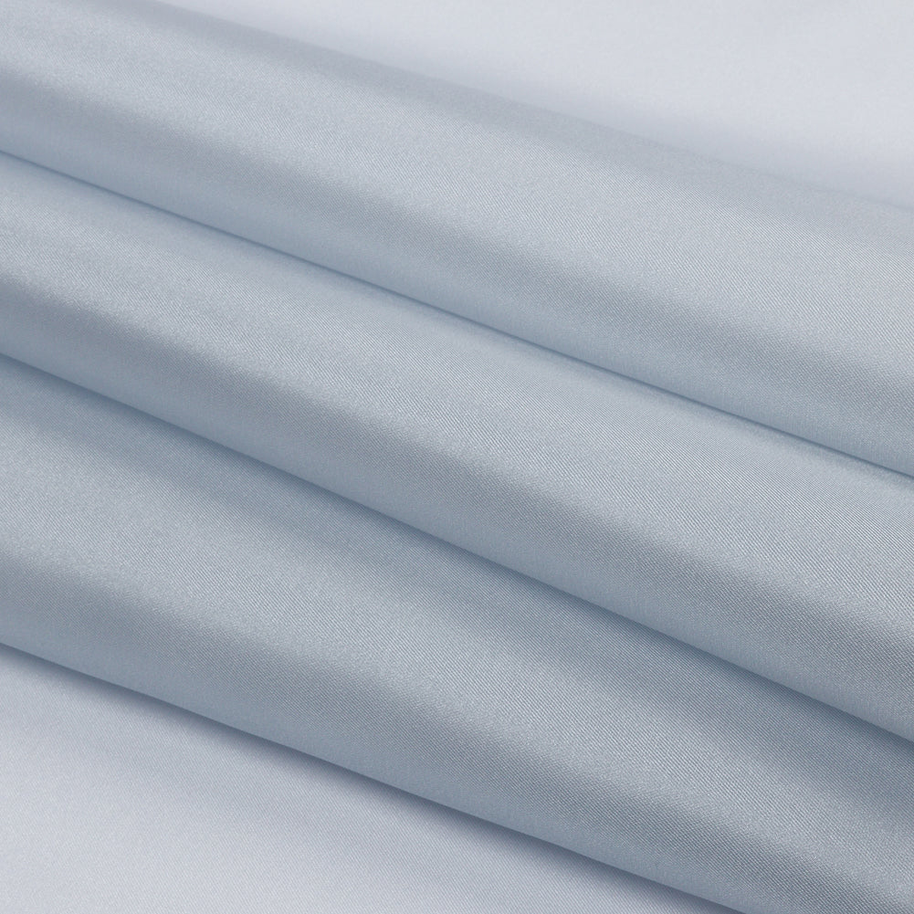 Polyester Twill Organdy - Shimmering Dusty Blue - Quinn Collection - Folded