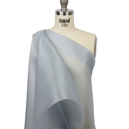 Polyester Twill Organdy - Shimmering Dusty Blue - Quinn Collection