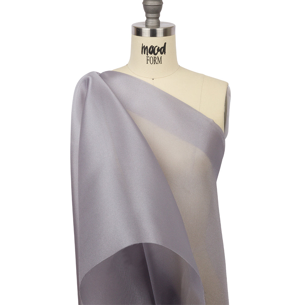 Polyester Twill Organdy - Shimmering Silver - Quinn Collection - Drape