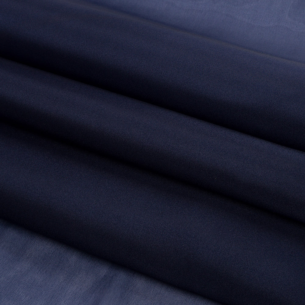 Polyester Twill Organdy - Shimmering Navy - Quinn Collection - Folded