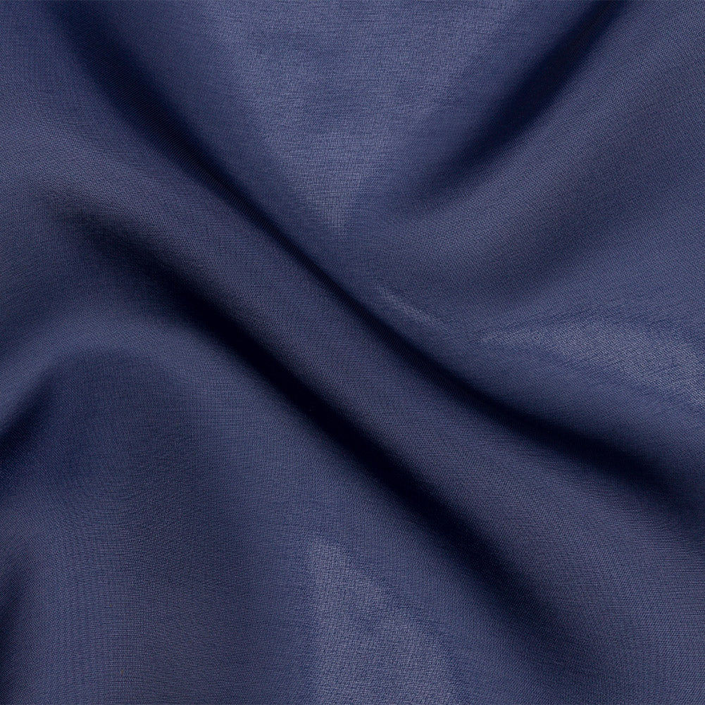 Polyester Twill Organdy - Shimmering Navy - Quinn Collection