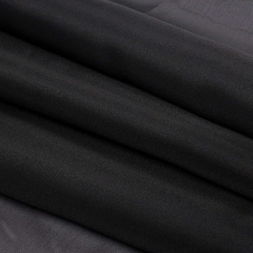 Polyester Twill Organdy - Shimmering Black - Quinn Collection - Folded