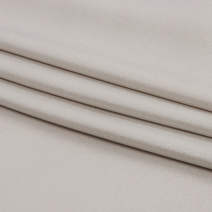 Ultra-Smooth Polyester Georgette with Foiling - Beige and Silver - Valeria Collection