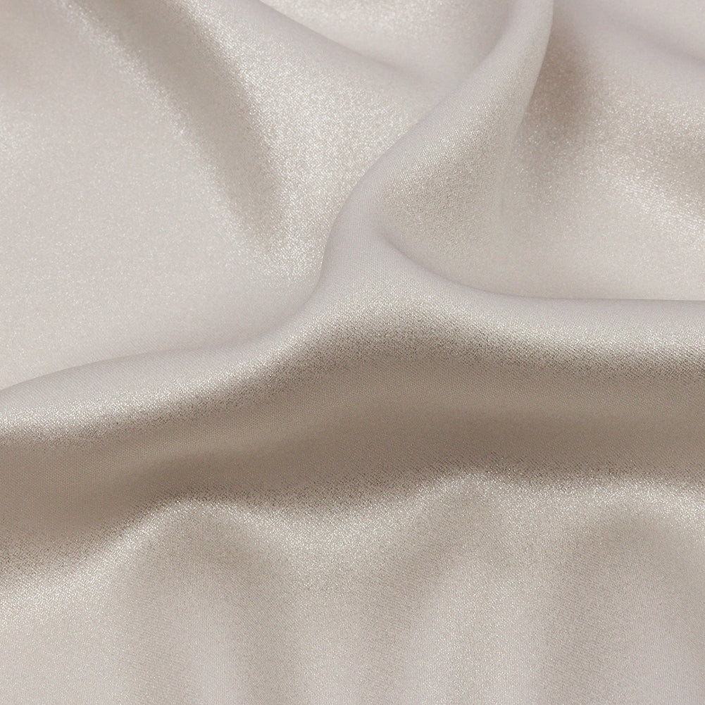 Ultra-Smooth Polyester Georgette with Foiling - Beige and Silver - Valeria Collection - Detail