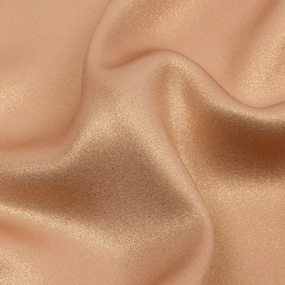 Ultra-Smooth Polyester Georgette with Foiling - Tan and Gold - Valeria Collection