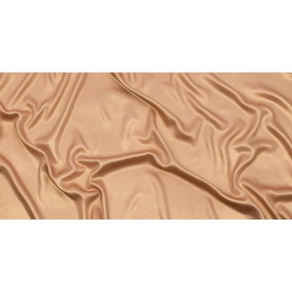 Ultra-Smooth Polyester Georgette with Foiling - Tan and Gold - Valeria Collection
