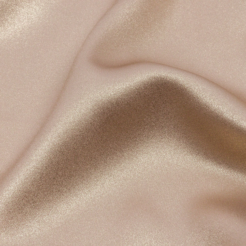 Ultra-Smooth Polyester Georgette with Foiling - Dark Beige and Gold - Valeria Collection - Detail