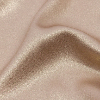 Ultra-Smooth Polyester Georgette with Foiling - Dark Beige and Gold - Valeria Collection