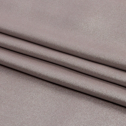 Ultra-Smooth Polyester Georgette with Foiling - Taupe and Silver - Valeria Collection