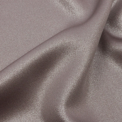 Ultra-Smooth Polyester Georgette with Foiling - Taupe and Silver - Valeria Collection