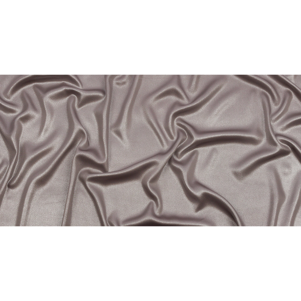 Ultra-Smooth Polyester Georgette with Foiling - Taupe and Silver - Valeria Collection - Full