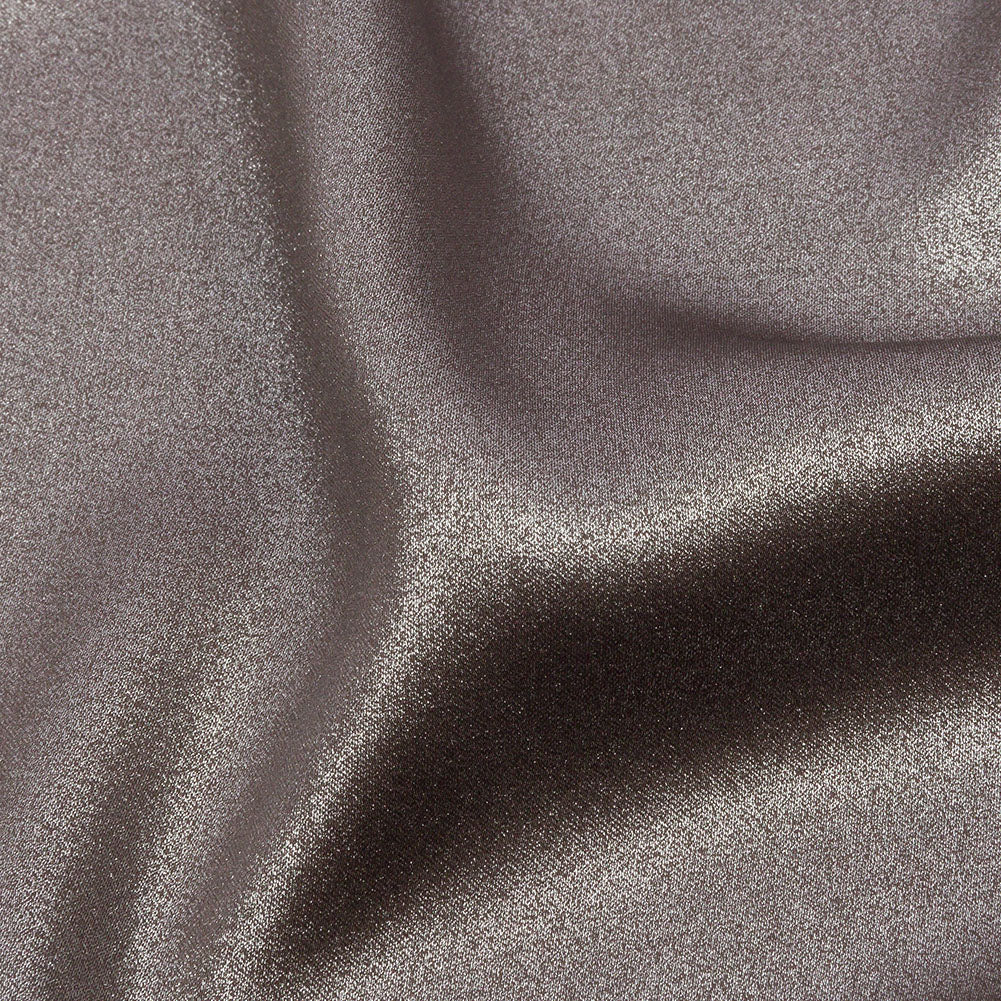 Ultra-Smooth Polyester Georgette with Foiling - Brown and Silver - Valeria Collection - Detail