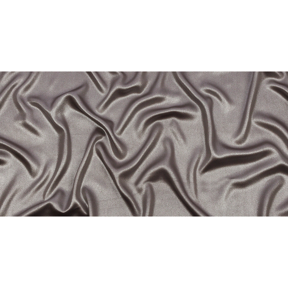 Ultra-Smooth Polyester Georgette with Foiling - Brown and Silver - Valeria Collection - Full