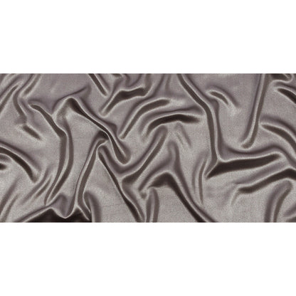 Ultra-Smooth Polyester Georgette with Foiling - Brown and Silver - Valeria Collection
