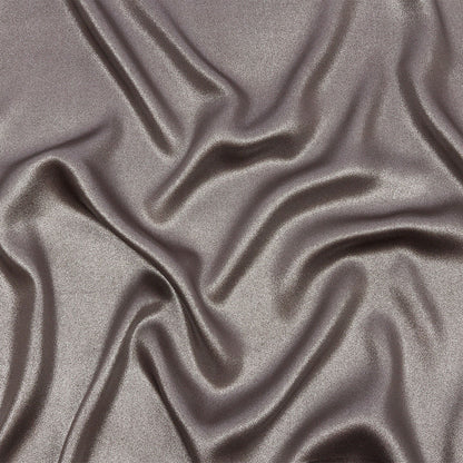 Ultra-Smooth Polyester Georgette with Foiling - Brown and Silver - Valeria Collection