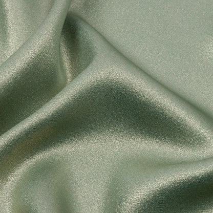 Ultra-Smooth Polyester Georgette with Foiling - Sage and Gold - Valeria Collection
