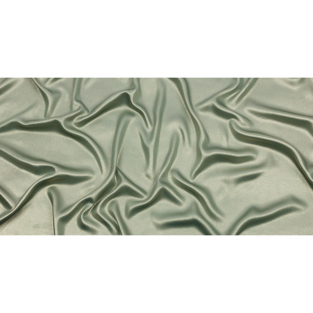 Ultra-Smooth Polyester Georgette with Foiling - Sage and Gold - Valeria Collection - Full