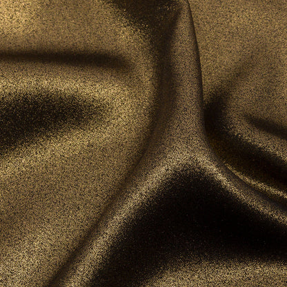 Ultra-Smooth Polyester Georgette with Foiling - Black and Gold - Valeria Collection