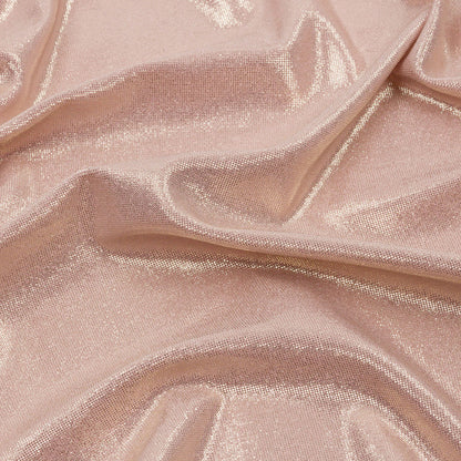 Polyester Interlock Knit with Gold Foiling - Pale Pink - Oriana Collection