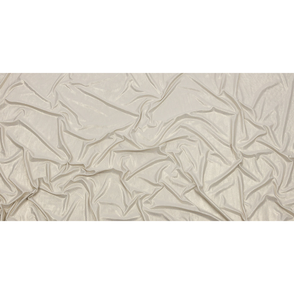 Polyester Interlock Knit with Gold Foiling - Pale Gray - Oriana Collection