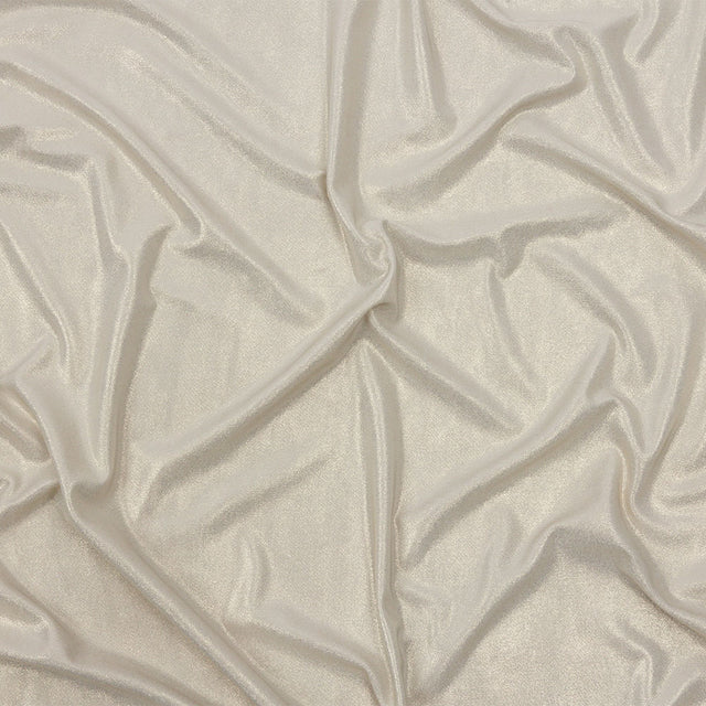 Polyester Interlock Knit with Gold Foiling - Pale Gray - Oriana Collection