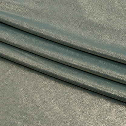 Polyester Interlock Knit with Gold Foiling - Sagebrush Green - Oriana Collection