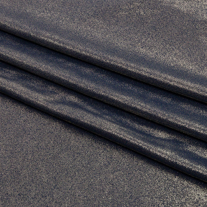 Polyester Interlock Knit with Gold Foiling - Dress Blues - Oriana Collection