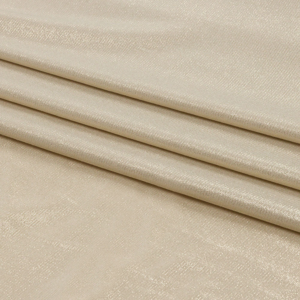 Foiled ITY Interlock Knit - Sand and Gold - Gaby Collection